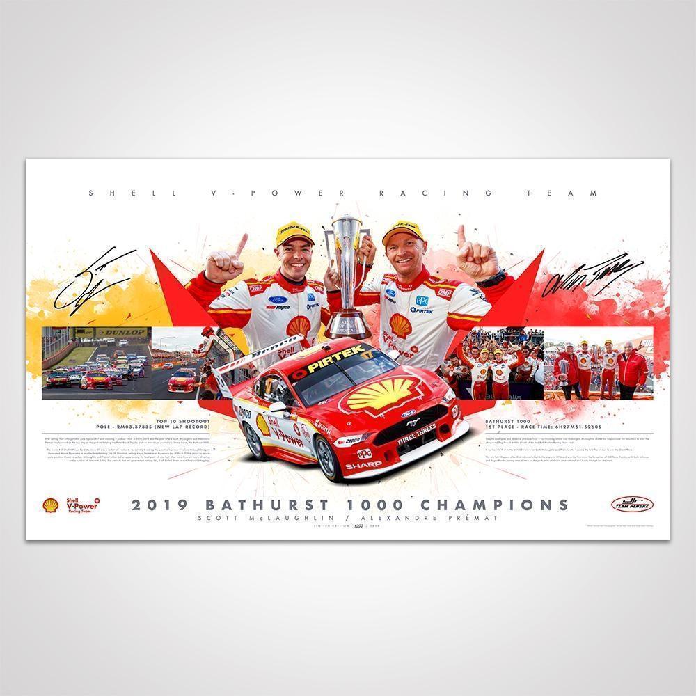 Shell V-Power Racing Team 2019 Bathurst 1000 Champions Signed Limited Edition Print Rolled Poster