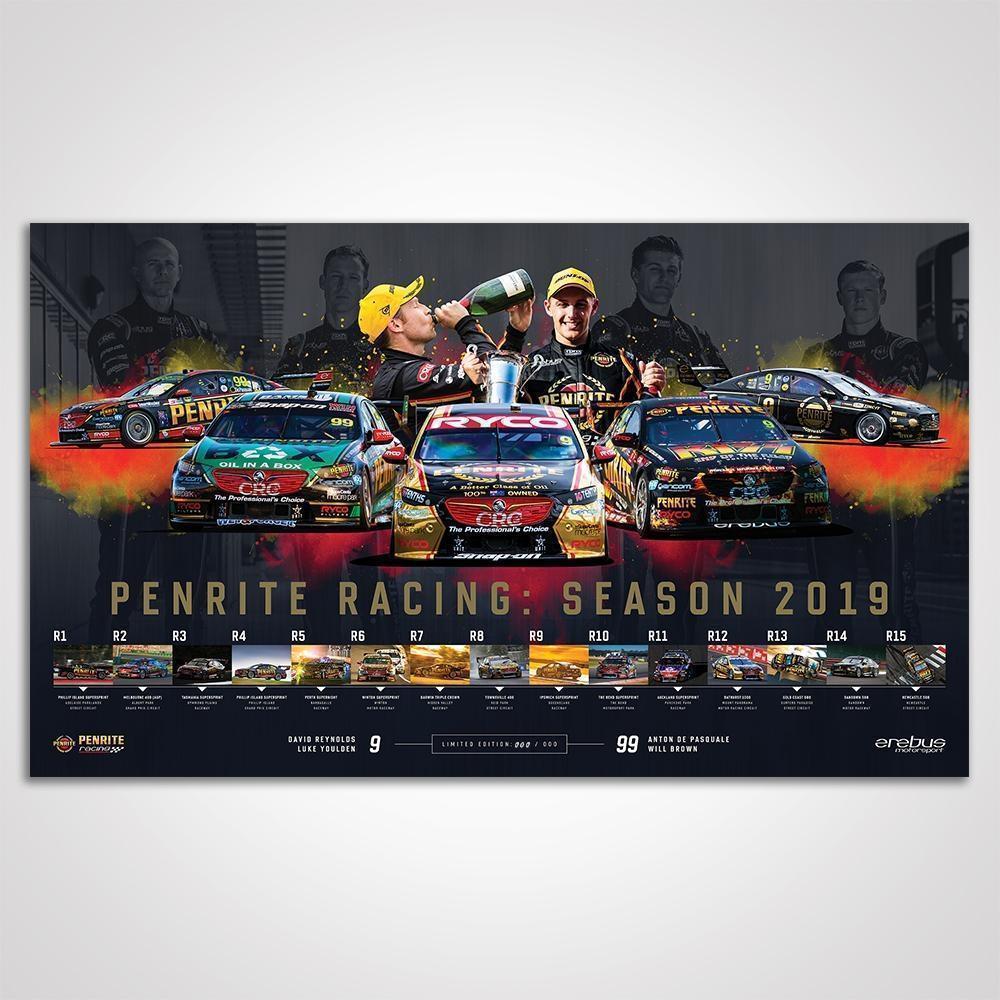 Penrite Racing Team 2019 Season Limited Edition Illustrated Print Rolled Poster (Full Price $89.99)