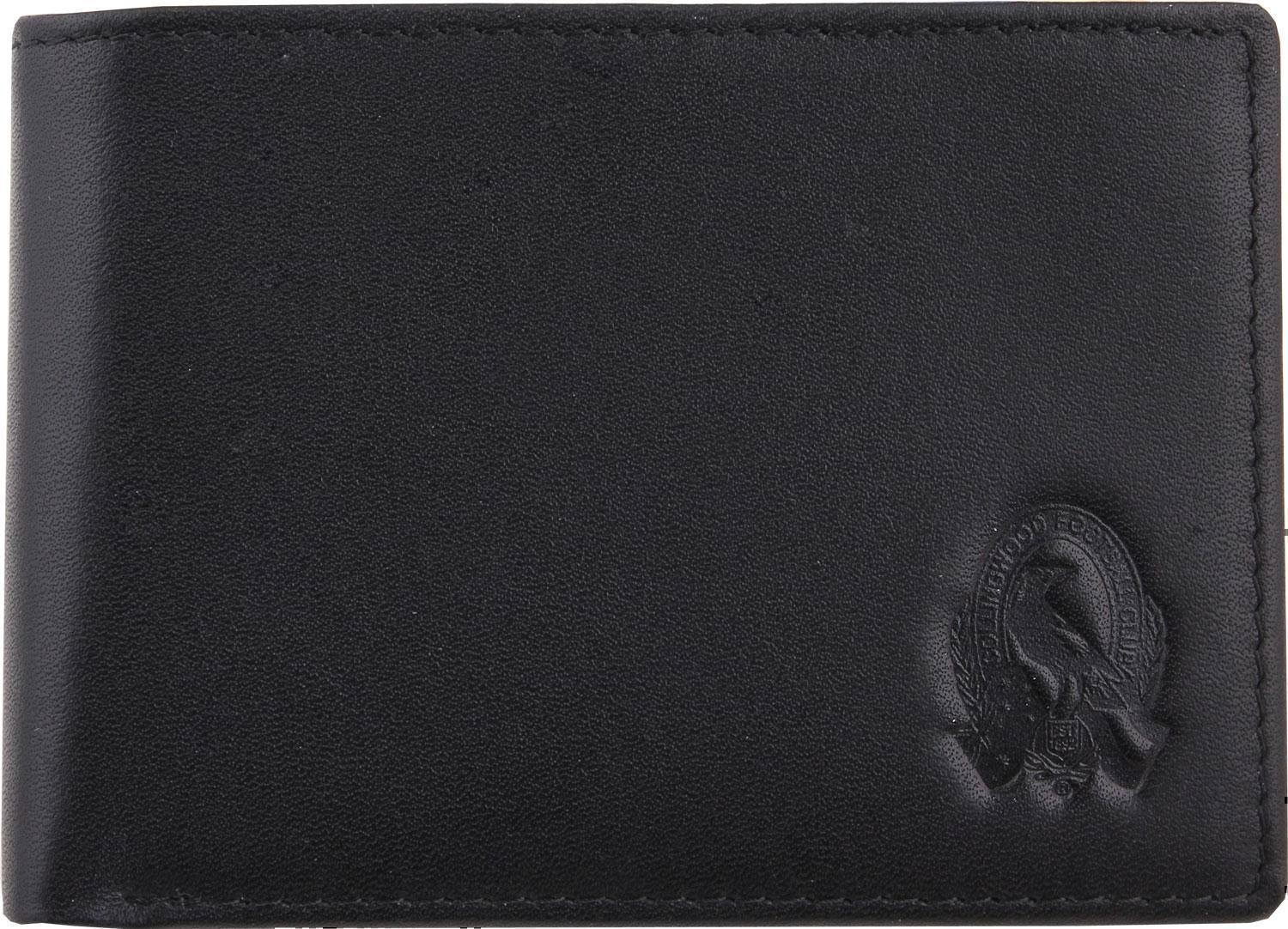 Collingwood Magpies AFL Team Logo Black Leather Mens Wallet Boxed Great gift Idea