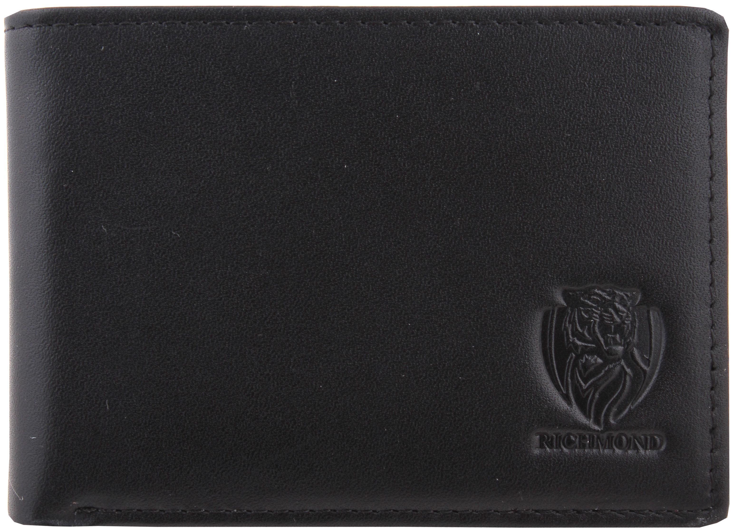 Richmond Tigers AFL Team Logo Black Leather Mens Wallet Boxed Great gift Idea