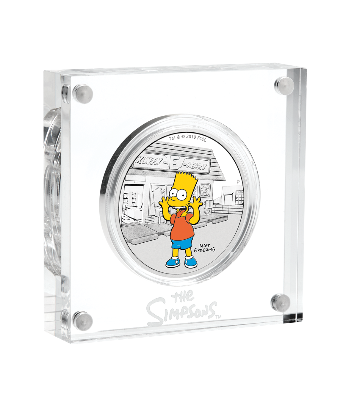 2019 $1 The Simpsons Bart 1oz Silver Proof Coin