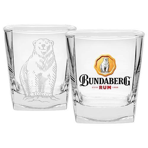 Bundy Rum Frosted Conical Glasses
