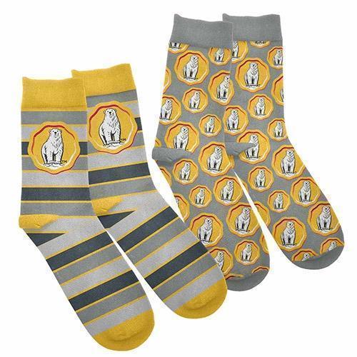 Bundaberg Bundy Rum Bear Socks 2 Pack Stripe and Logo Gift Set