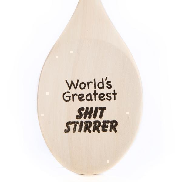 World's Greatest Shit Stirrer Wood Spoon