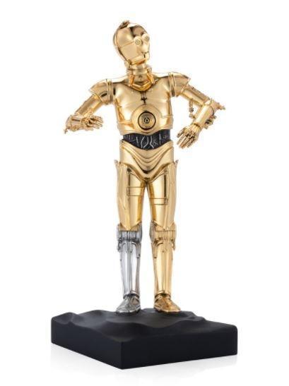 Royal Selangor Star Wars Collection Limited Edition C-3PO Pewter 24K Gold Gilded Figurine 