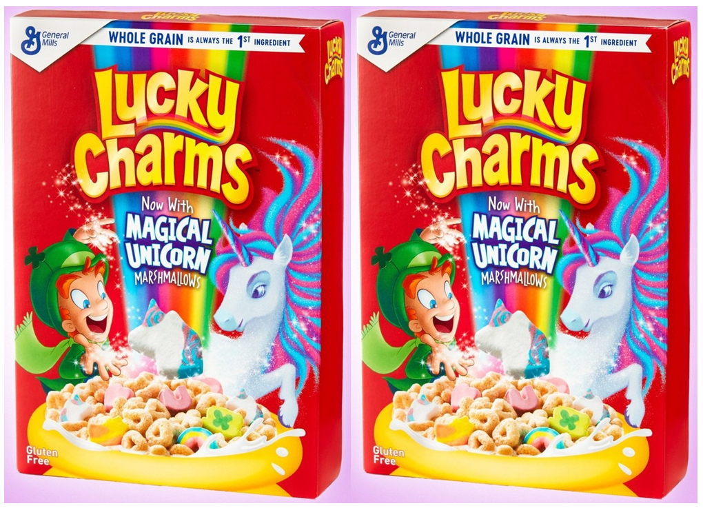 2 x 326g Boxes of Lucky Charms Cereal  with Magical Unicorn Marshmallows