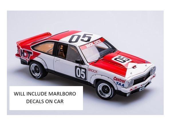 PRE ORDER - 1979 Sandown Hang Ten 400 Winner Peter Brock Holden LX A9X Torana 1:18 Scale Model Car With Marlboro Decals Attached On Car (FULL PRICE - $280.00)