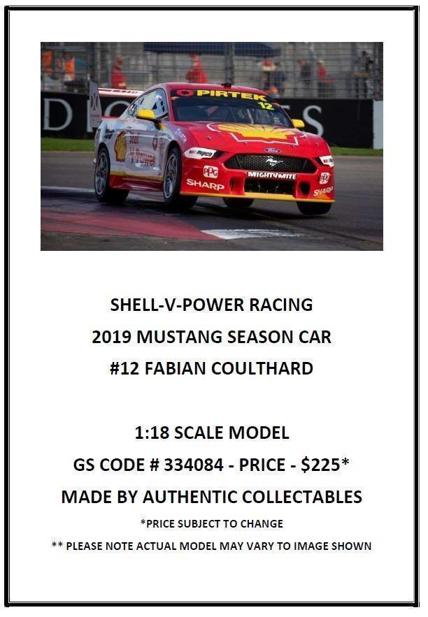 2019 #12 Fabian Coulthard Shell V Power Racing
