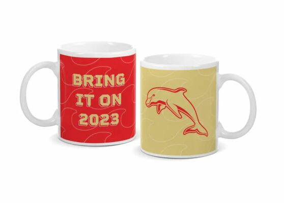 Dolphins NRL 330mL Ceramic Coffee Tea Mug Cup