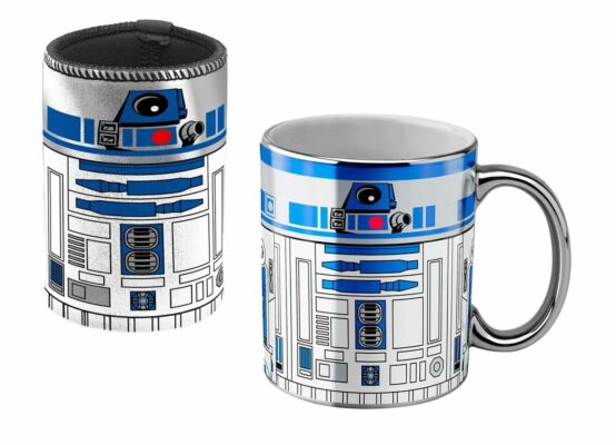 Star Wars R2D2 Metallic 330ml Coffee Mug & Can Cooler Gift Pack