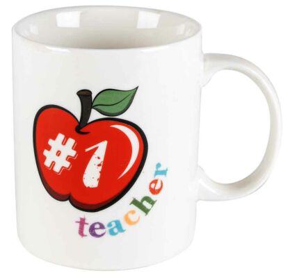 #1 Teacher Apple 800ml Giant Coffee Tea Mug Cup In Gift Box