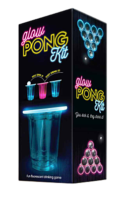 Glow Pong Glowing Beer Pong Kit Party Fun For All Ages