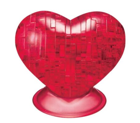 Heart (Red) Crystal Puzzle 3D Jigsaw 46 Pieces Fun Activity DIY Gift Idea