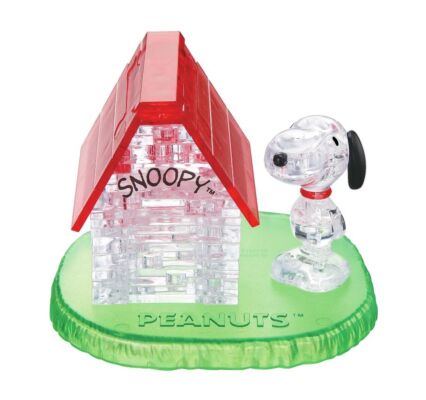 Snoopy & House Crystal Puzzle 3D Jigsaw 51 Pieces Fun Activity DIY Gift Idea