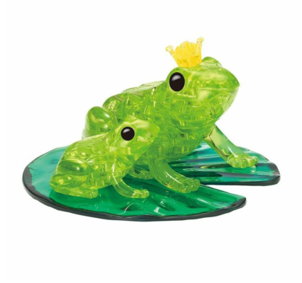Green Frogs King Frog 3D Crystal Jigsaw Puzzle 43 Pieces Fun Activity DIY Gift Idea