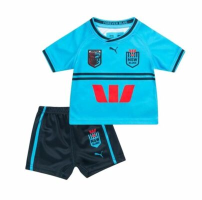 New South Wales NSW Blues State of Origin SOO 2023 NRL Puma Replica Infant Jersey & Shorts Set
