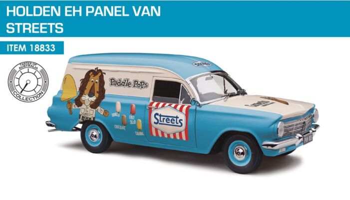 PRE ORDER $50 DEPOSIT- Holden EH Panel Van Tastes Of Australia Collection #6 Streets Paddle Pop 1:18 Scale Die Cast Model Car (FULL PRICE - $299.00)