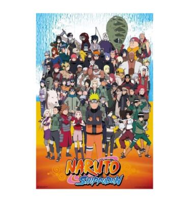 Naruto Shippuden Cast Rolled Poster Print Decorative Wall Hanging 610mm x 915mm Slot #31