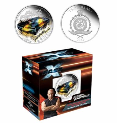 2023 Fast & Furious $2 Quarter Mile At A Time 1oz Silver Proof Coloured Coin