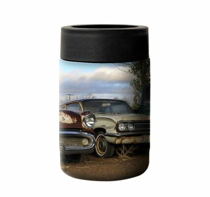 Rusty Cars Barn Find Classics Stainless Steel Double Wall BPA Free Metal Beer Holder Can Cooler