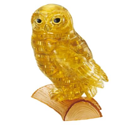 Owl (Gold) Crystal Puzzle 3D Jigsaw 42 Pieces Fun Activity DIY Gift Idea
