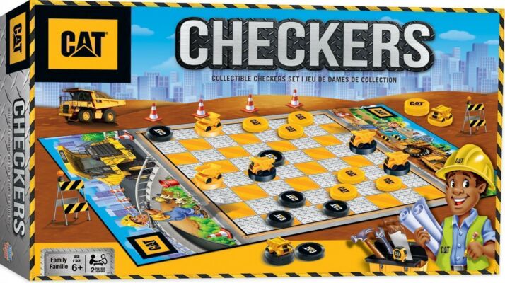 Skip to the beginning of the images gallery Caterpillar CAT Checkers Set Construction Game Masterpieces Kids