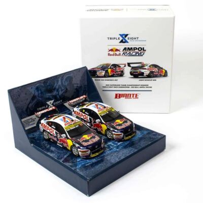 2021 Teams Championship Winner Twin Set Van Gisbergen/Whincup Red Bull Ampol Racing Holden ZB Commodore 1:43 Scale Model Car