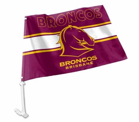 Brisbane Broncos NRL Team Logo Car Window Flag