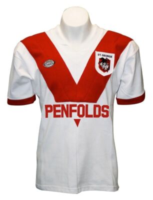 St George Illawarra Dragons NRL 1979 Retro Heritage Replica Mens Jersey