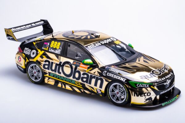 PRE ORDER $50 DEPOSIT - 2018 Craig Lowndes Final Race Gold Livery Newcastle #888 Autobarn Holden ZB Commodore 1:18 Scale Model Car (FULL PRICE -
$319.00**)