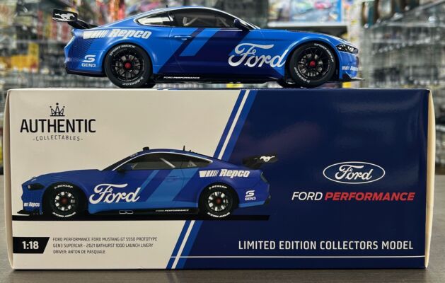 2021 Anton De Pasquale Bathurst 1000 Launch Livery Ford Performance Ford Mustang GT Gen3 Supercar 1:18 Scale Model Car