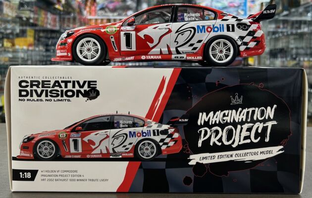 2002 Bathurst 1000 Winner Tribute Livery #1 Holden VF Commodore HRT Supercar Imagination Project Edition 4 1:18 Scale Model Car