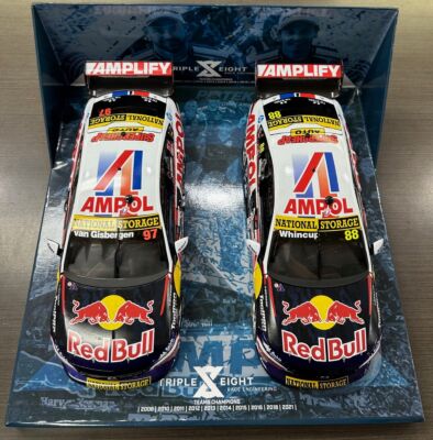 2021 Teams Championship Winner Twin Set Van Gisbergen/Whincup Red Bull Ampol Racing Holden ZB Commodore 1:18 Scale Model Car