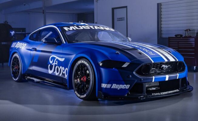 2021 Anton De Pasquale   Bathurst 1000 Launch Livery   Ford Performance Ford Mustang GT Gen3 Supercar  1:18 Scale Model Car
