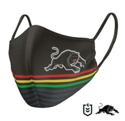 Penrith Panthers NRL Adults Size Triple Layer Reversible Face Mask With Nose Wire