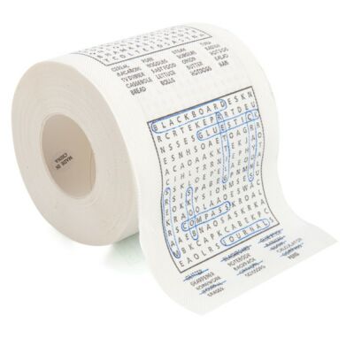 Word Search Puzzle Toilet Paper Roll Novelty Gift Idea