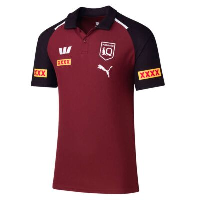 Queensland QLD Maroons 2024 NRL State of Origin SOO Puma Mens Adult Polo Shirt