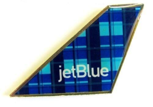 Jetblue Jet Blue Plaid Airlines Jet Tail Pin