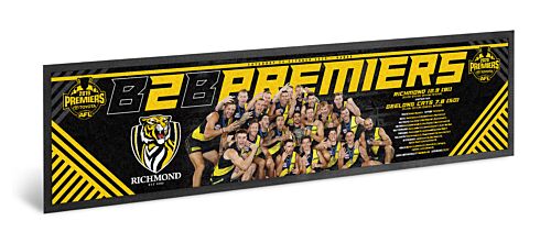 Richmond Tigers 2020 AFL Premiers Team Image Rubber Back Bar Runner Mat