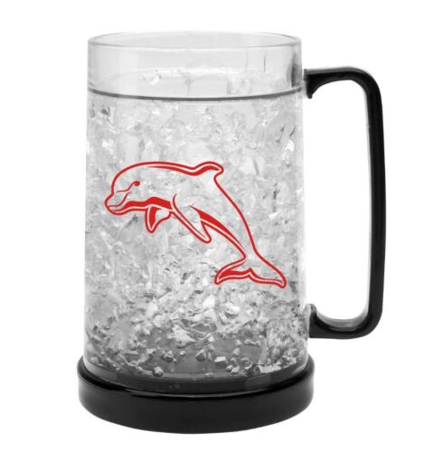 Dolphins NRL Team Logo Gel Ezy Freeze Mug Stein Drinking Plastic Cup