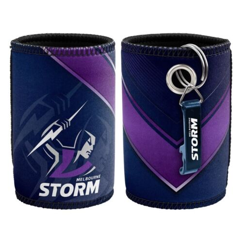 Melbourne Storm NRL Team Logo Neoprene Can Cooler Stubby Holder With Bottle Opener