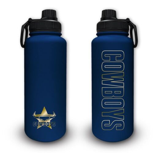 North Queensland Cowboys NRL Team Logo Stainless Steel Double Walled 960mL Drink Bottle 