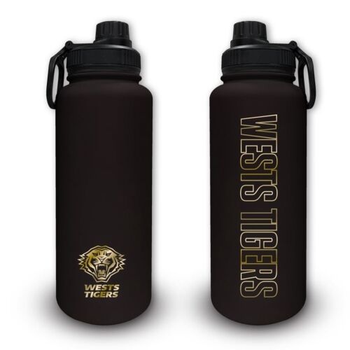 Wests Tigers NRL Team Logo Stainless Steel Double Walled 960mL Drink Bottle