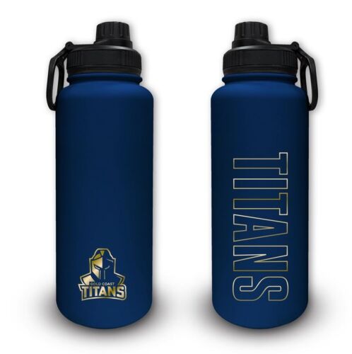 Gold Coast Titans NRL Team Logo Stainless Steel Double Walled 960mL Drink Bottle