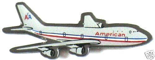 AA American Airlines Boeing 747 Plane Pin