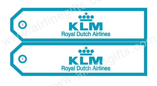 KLM Royal Dutch Airlines Aviation Fabric Keyring Key Ring 