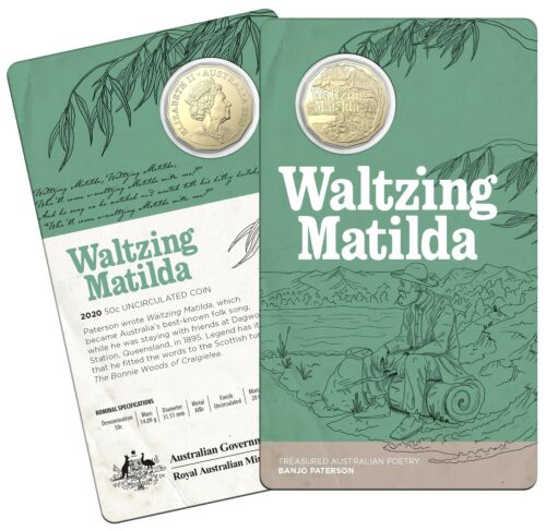 2020 Waltzing Matilda By Banjo Paterson 50c Uncirculated Coin RAM