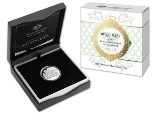 2015 50c Royal Baby of The Duke and Duchess of Cambridge Fine Silver Proof Coin