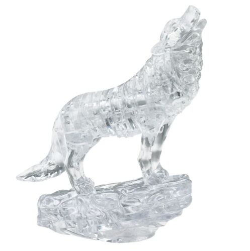 Wolf (Clear) Crystal Puzzle 3D Jigsaw 37 Pieces Fun Activity DIY Gift Idea