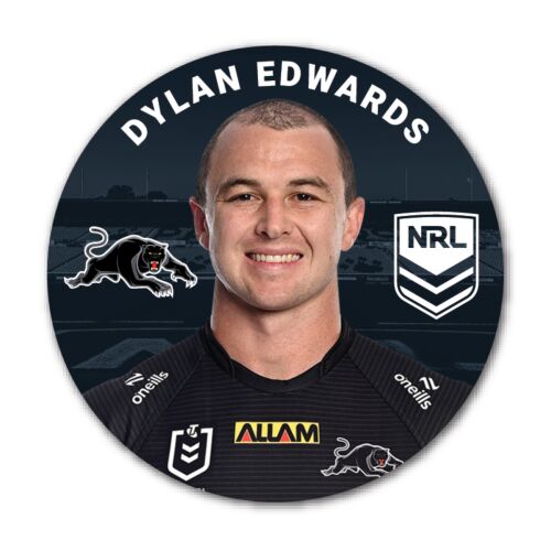 Penrith Panthers NRL Team Logo Dylan Edwards Player Image Bar Pin Button Badge